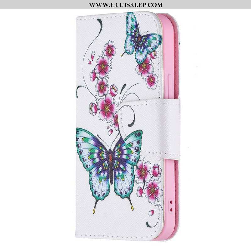Etui Folio do iPhone 13 Mini Cudowne Motyle